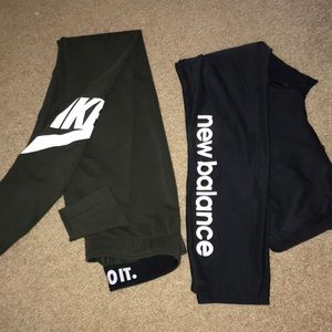 SET NIKE AND NEW BALANCE LEGGINGS
